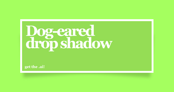 Dog-eared drop shadow for Illustrator